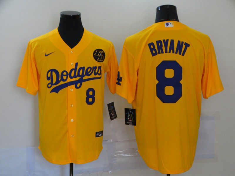 Men Los Angeles Dodgers #8 Bryant Yellow Game 2020 MLB Nike Jerseys->los angeles dodgers->MLB Jersey